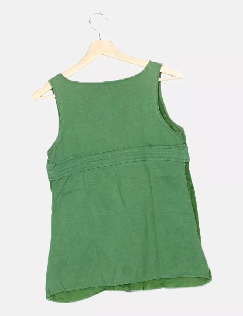 Adolfo Dominguez Blusa verde combinada