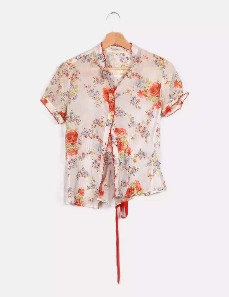 Massimo Dutti Blusa multicolor estampada