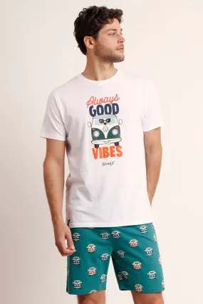 MR WONDERFUL Pijama Manga Corta Furgo para Hombre