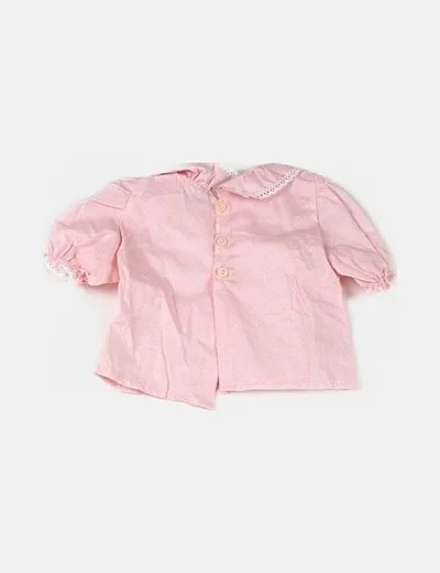 NoName Blusa rosa motas blancas