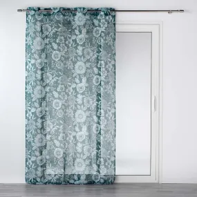 PANNEAU A OEILLETS 140 x 240 CM VOILE SABLE IMPRIME MILADY BLEU