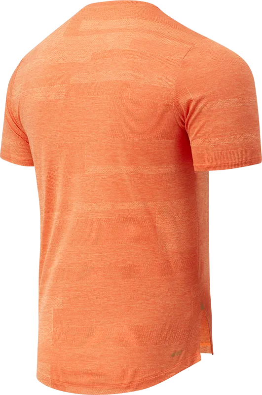 Polera Running Hombre New Balance Q Speed Fuel Jacquard Naranja