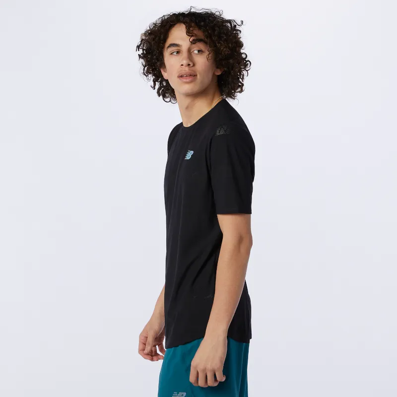 Polera Running Hombre New Balance Q Speed Jacquard Negra