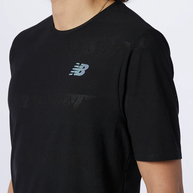 Polera Running Hombre New Balance Q Speed Jacquard Negra