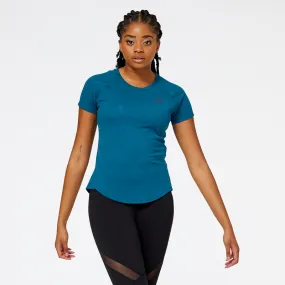 Polera Running Mujer New Balance Q Speed Jacquard Azul