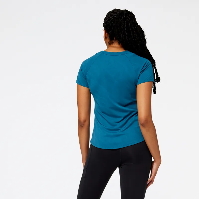 Polera Running Mujer New Balance Q Speed Jacquard Azul