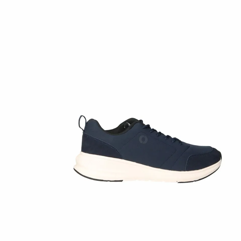 Sneaker Licra Azul Punta y Talon Nobuck Piso Blanco