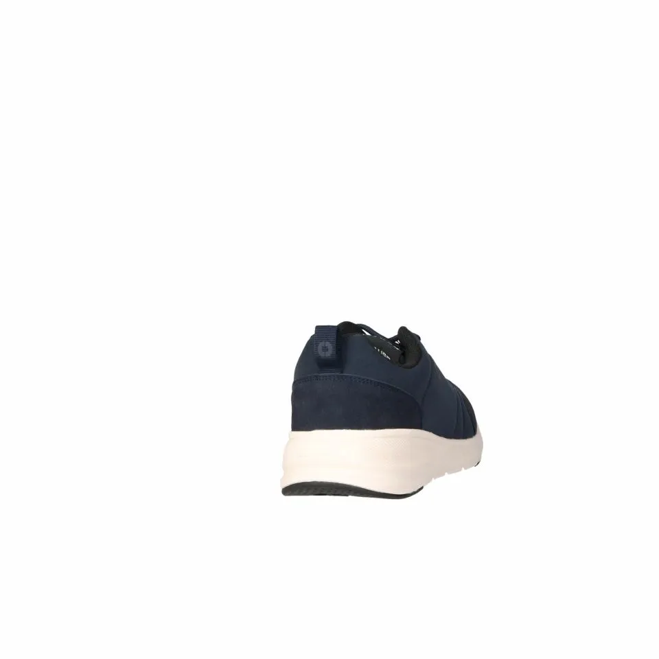 Sneaker Licra Azul Punta y Talon Nobuck Piso Blanco